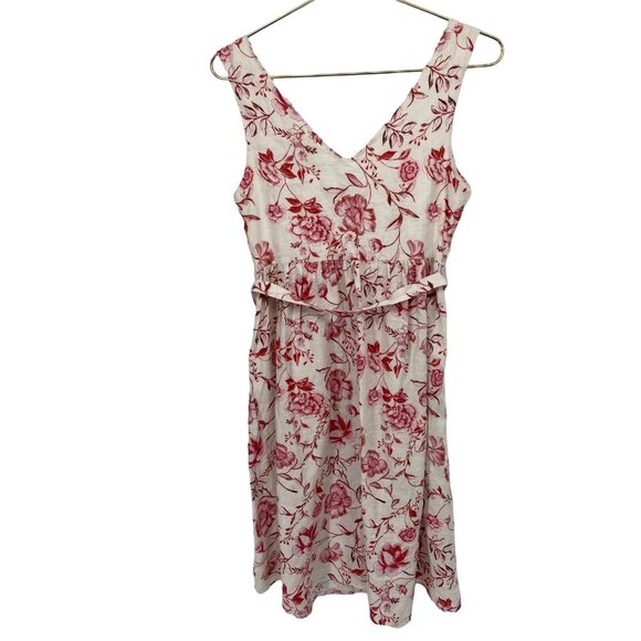 Cynthia Rowley100% Linen Sleeveless FAUX Button Front SLEEVELESS FLORAL SIZE 2 B - Picture 1 of 6